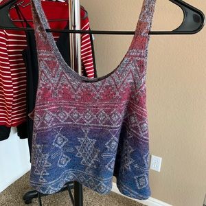 Cute sweater tank crop top